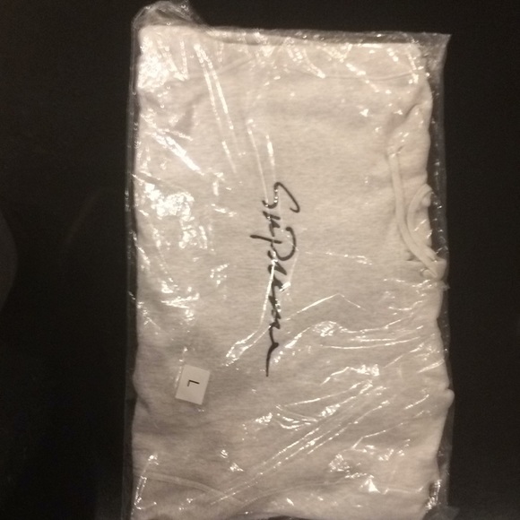 Script Supreme Ash White Hoodie Size Large